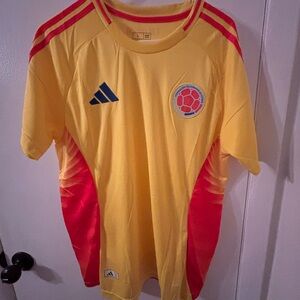 Men's Sz L Adidas Home Football Shirt Soccer Jersey Aeroready Colombia 🇨🇴